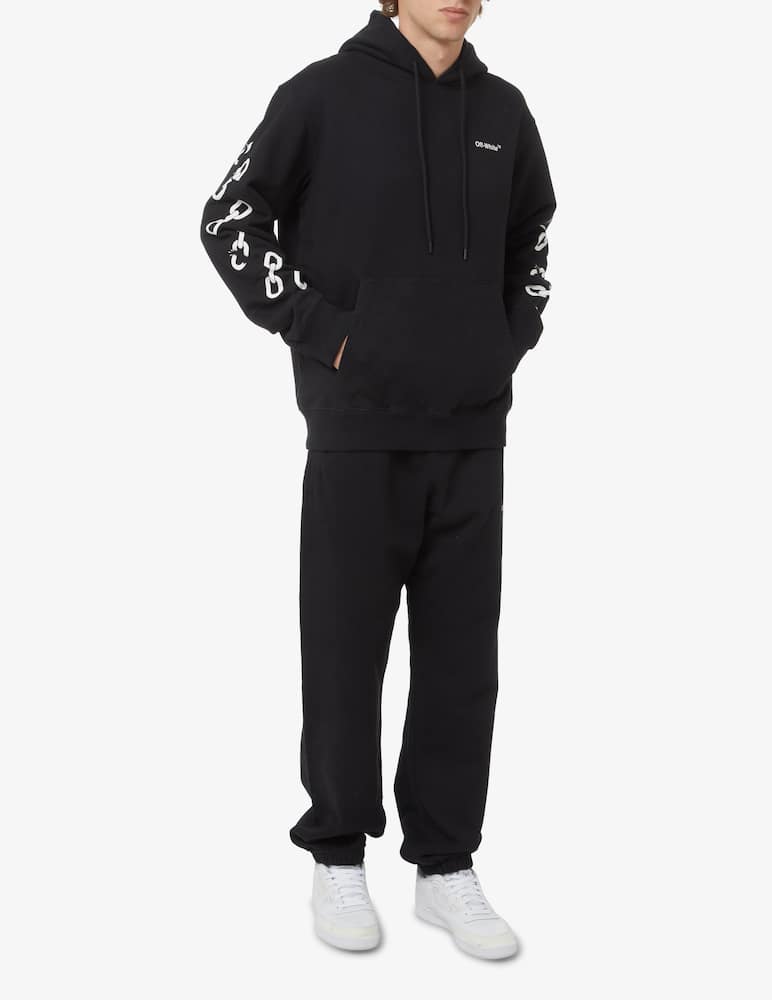 rinascente Off-White Chain arrow slim hoodie - Black