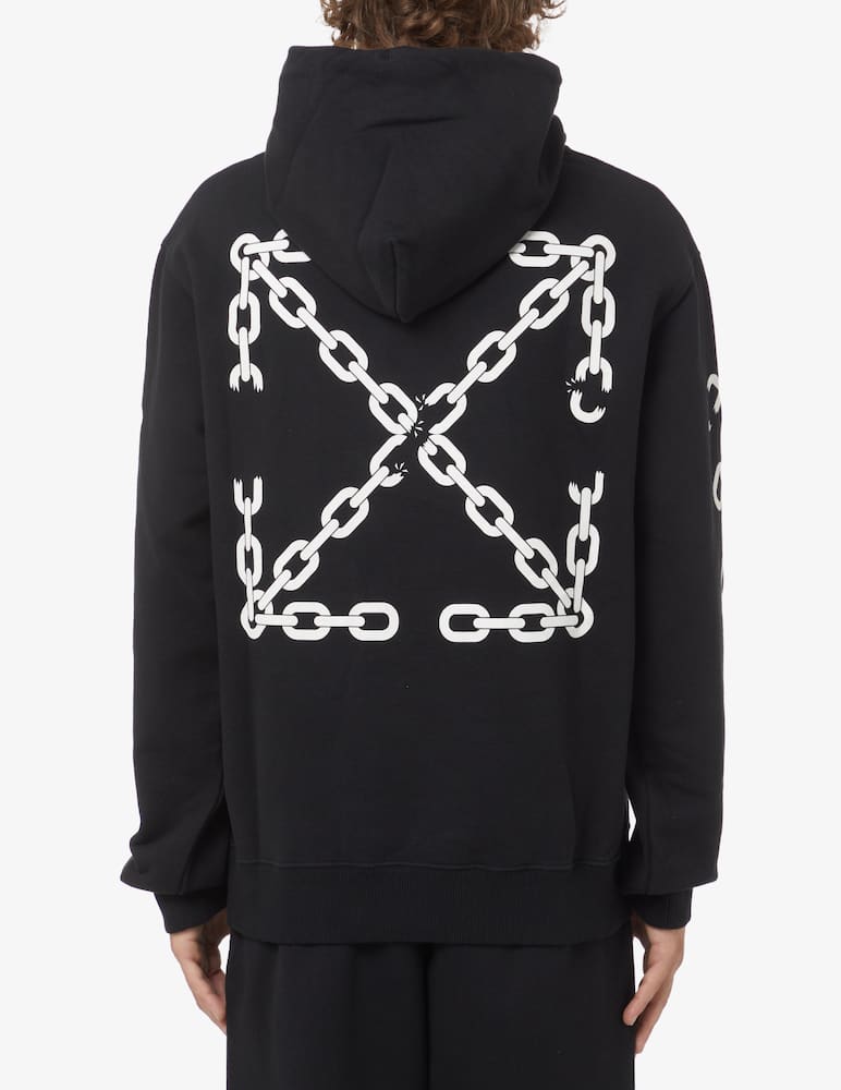 rinascente Off-White Chain arrow slim hoodie - Black