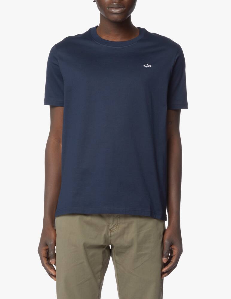 rinascente Paul & Shark Mini shark basic roundneck t-shirt - blue