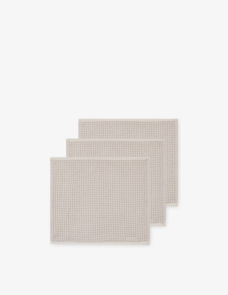 rinascente Carrara Set 3 washcloths Big Waffle