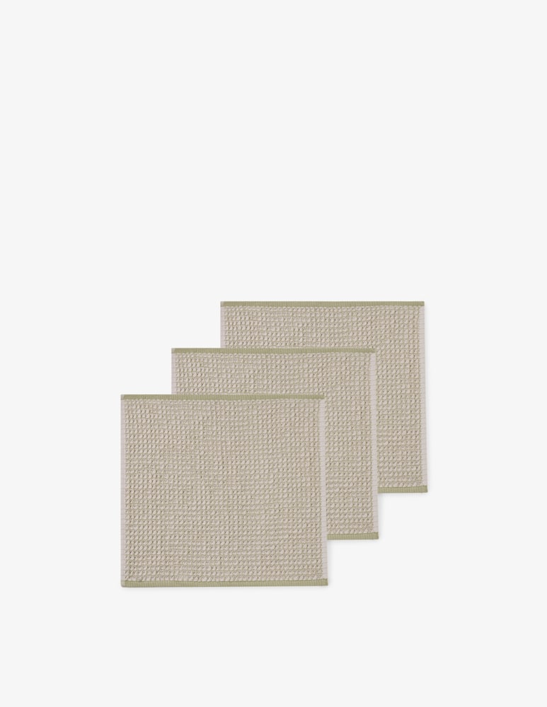 rinascente Carrara Set 3 washcloths Big Waffle