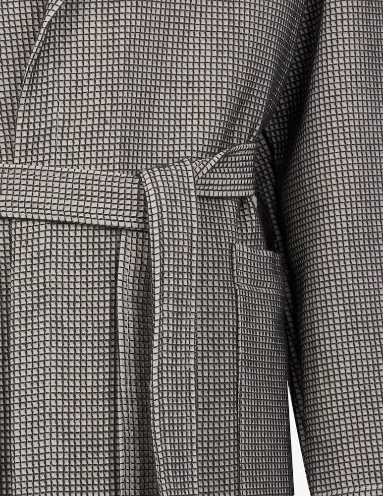 rinascente Carrara Bathrobe hood Small Waffle