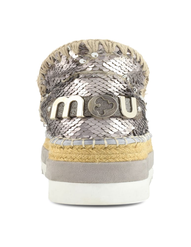 rinascente Mou Stivaletti con zeppa Eskimo in yuta con paillettes