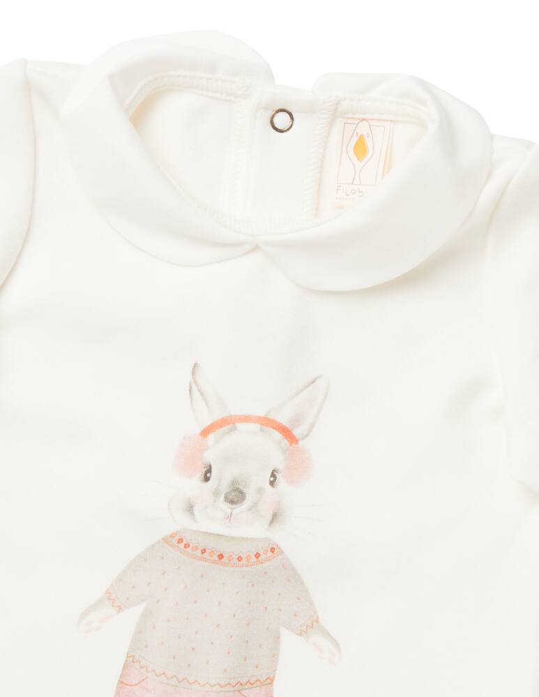 rinascente Filobio Baby onesie with collar and embroidery