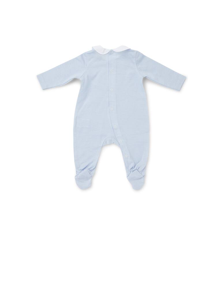 rinascente Filobio Baby bodysuit with collar and pocket - Azzurro