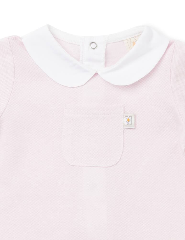 Filobio Tutina con colletto e taschino - Rosa - immagine 2