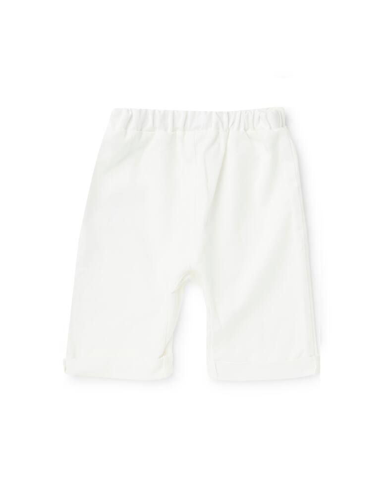 rinascente Filobio Cotton capri short pants - Bianco