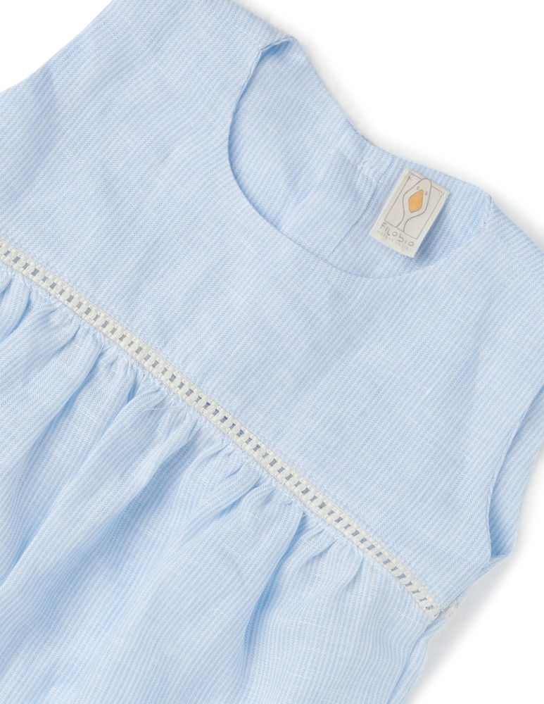 rinascente Filobio Linen romper - Azzurro
