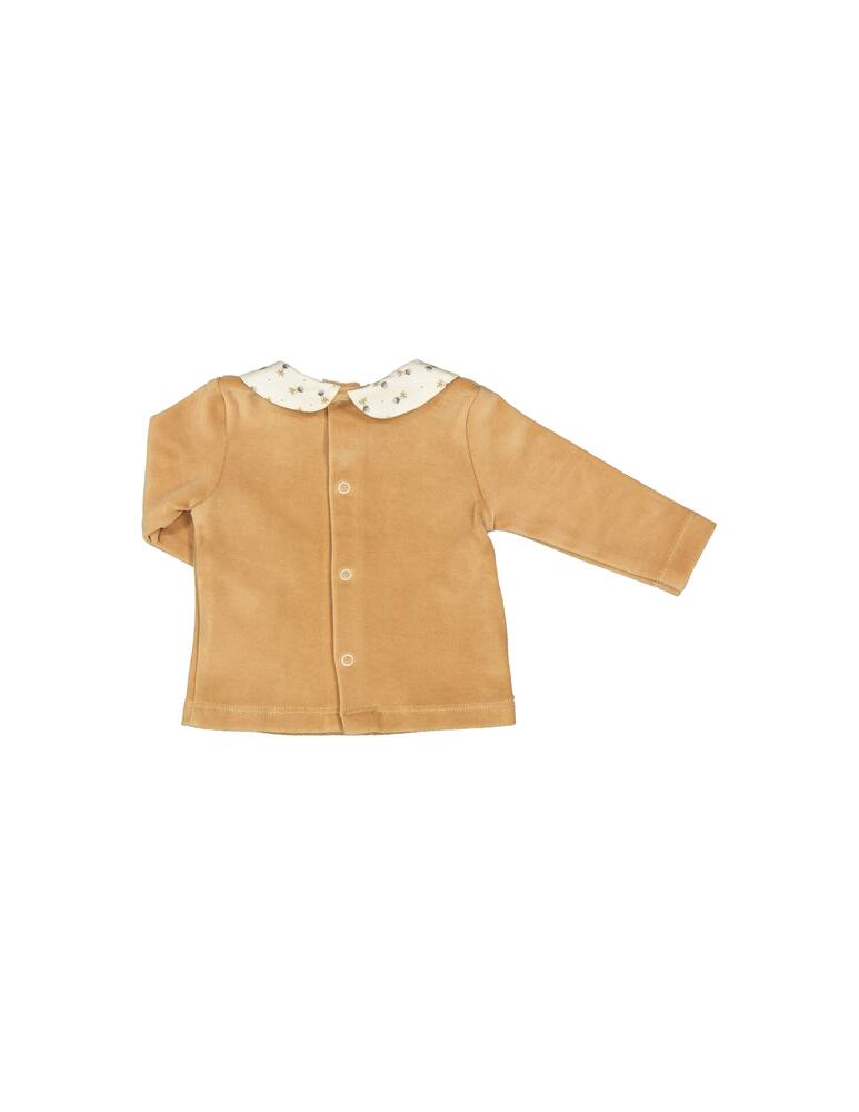 rinascente Filobio Completo in ciniglia di puro cotone bio con colletto e tasca - Beige