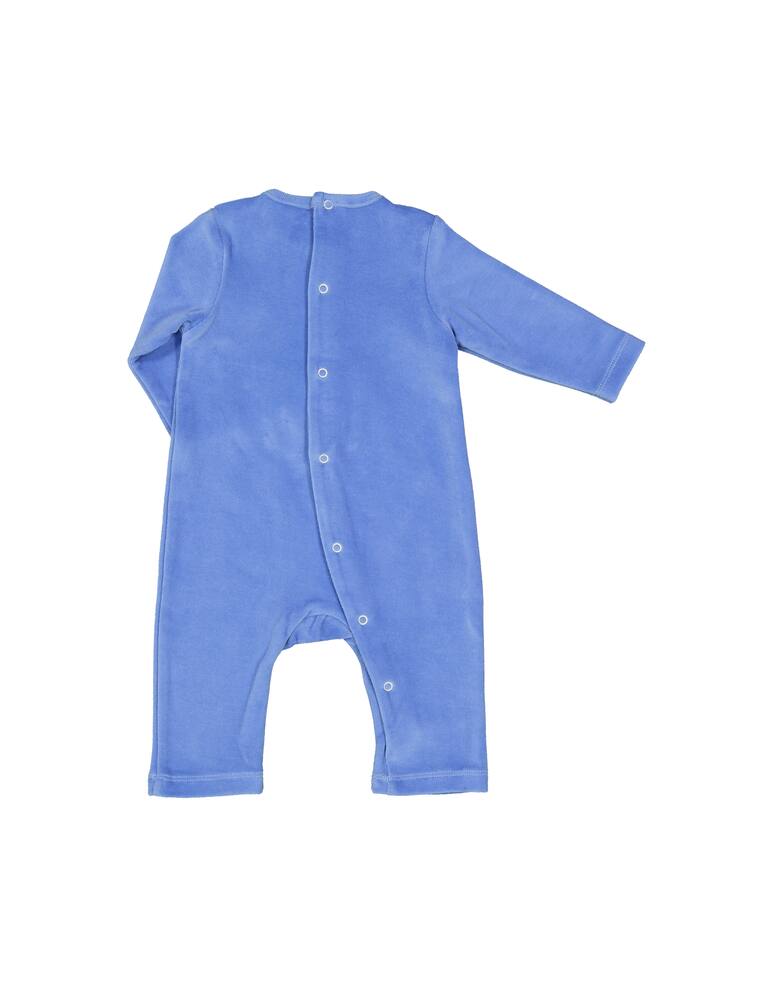 rinascente Filobio Footless jumpsuit with pocket and anito mascot - Blue