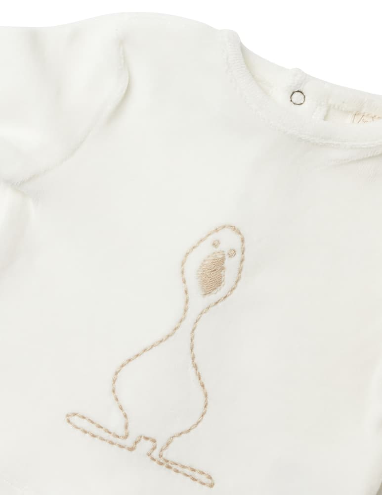 rinascente Filobio Suit in pure organic cotton chenille with embroidery - White