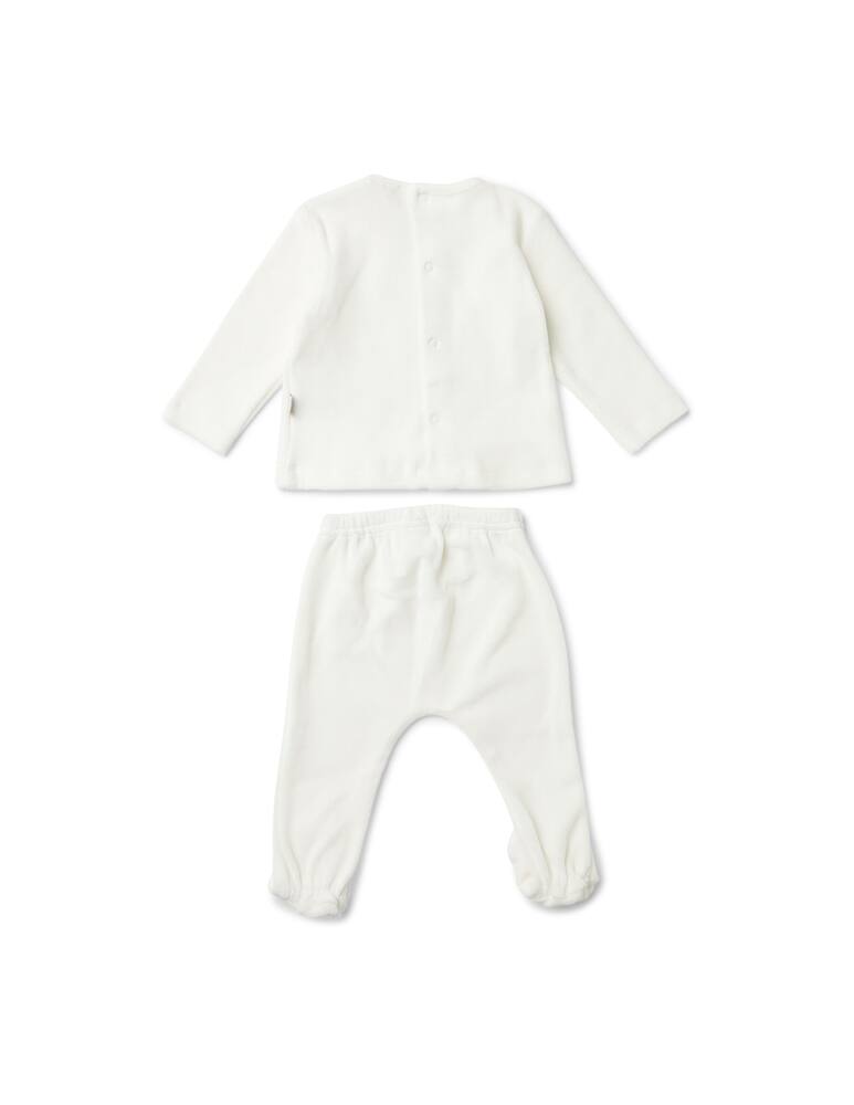 rinascente Filobio Suit in pure organic cotton chenille with embroidery - White