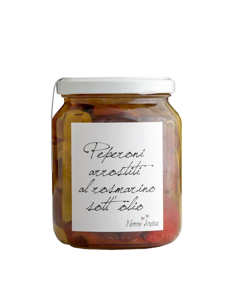 Nonno Andrea Roasted peppers and rosemary in oil - picture 1 Nonno Andrea Roasted peppers and rosemary in oil - picture 1