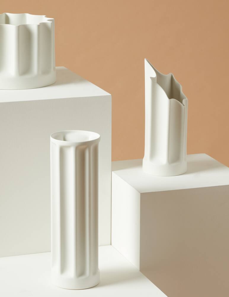 rinascente Danese Vaso Bambù h 30 - Bianco