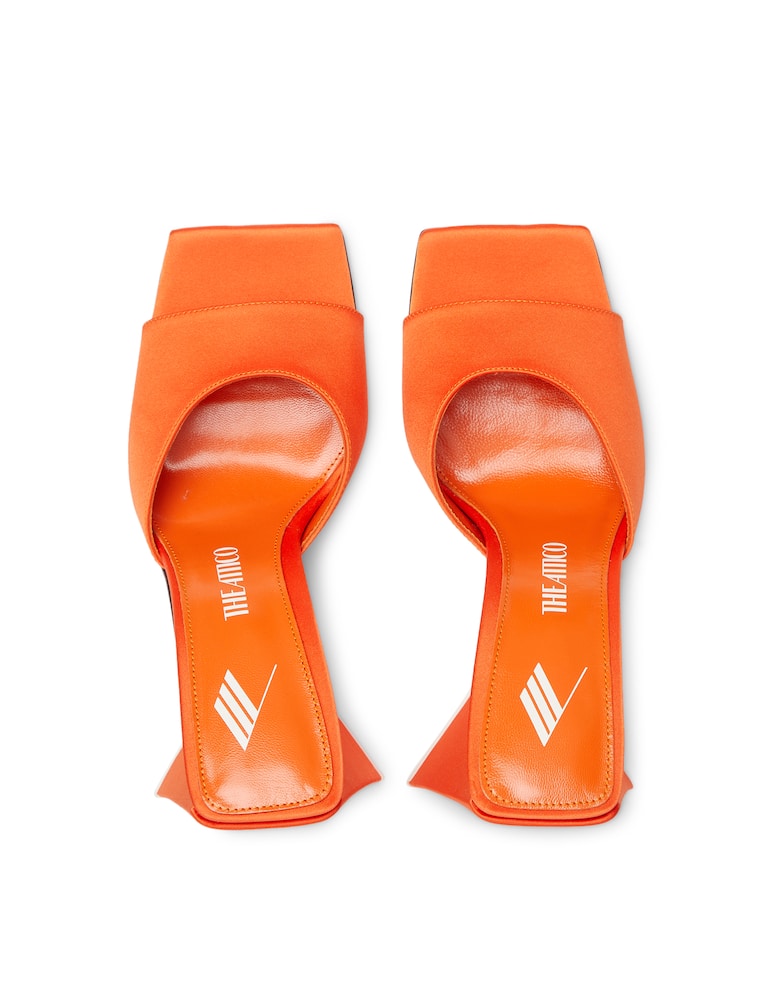 rinascente The Attico Mule con tacco alto in seta - arancione