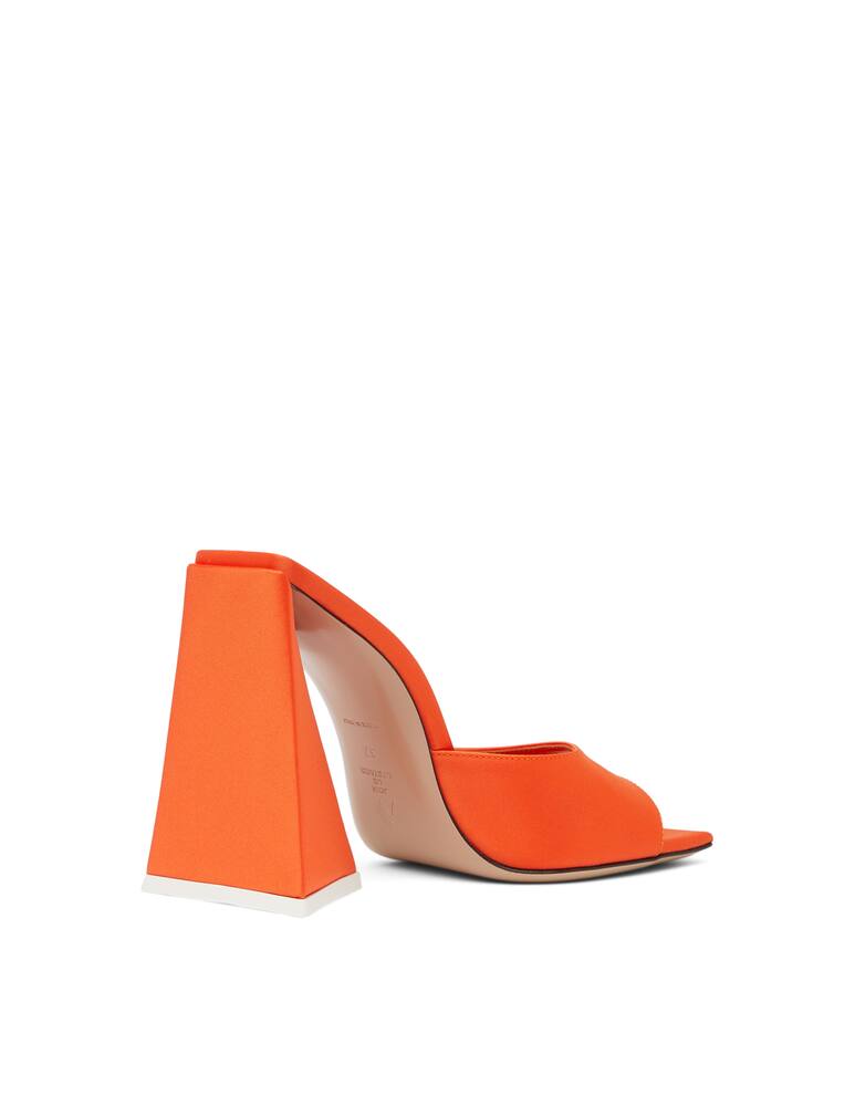 rinascente The Attico Mule con tacco alto in seta - arancione