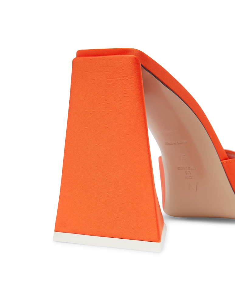 rinascente The Attico Mule con tacco alto in seta - arancione