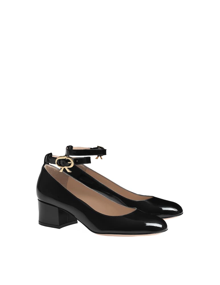 rinascente Gianvito Rossi Decolletè in pelle verniciata Ribbon