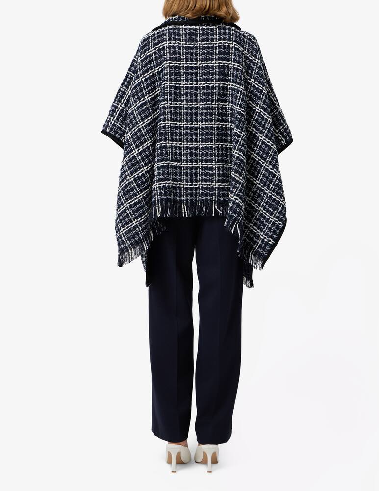 rinascente EMME Plaid fringe poncho