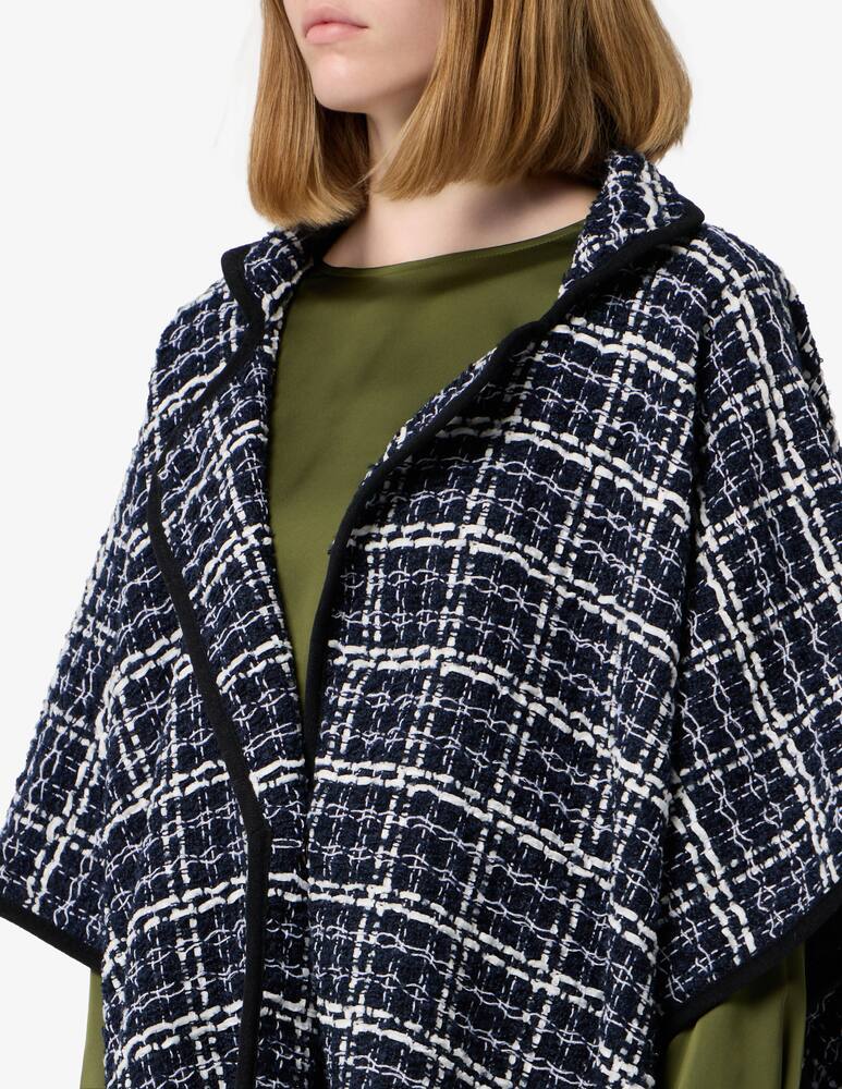rinascente EMME Plaid fringe poncho