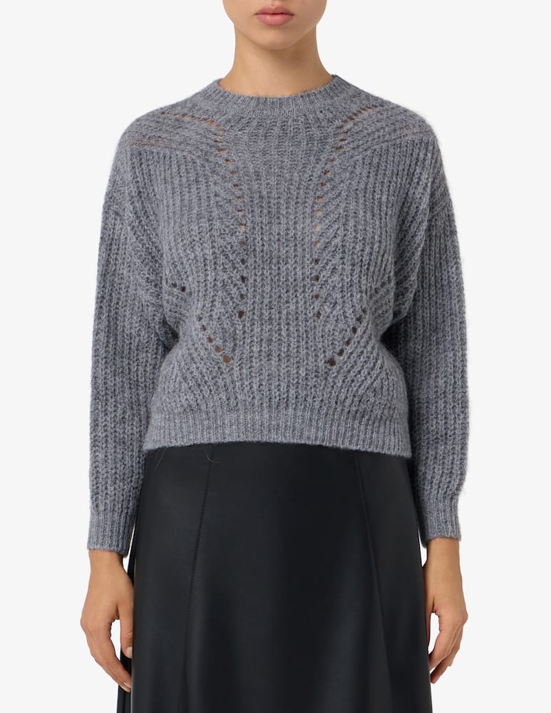 EMME Maglia cropped in alpaca Milord - immagine 1