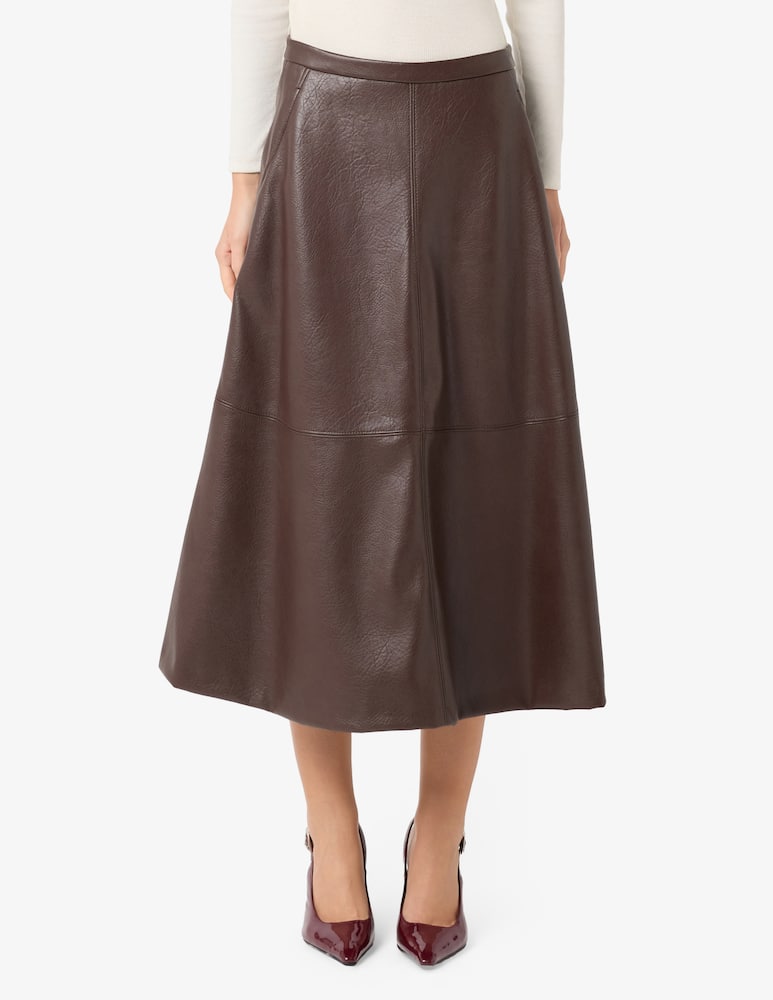 rinascente iBlues Piave ruota faux leather skirt