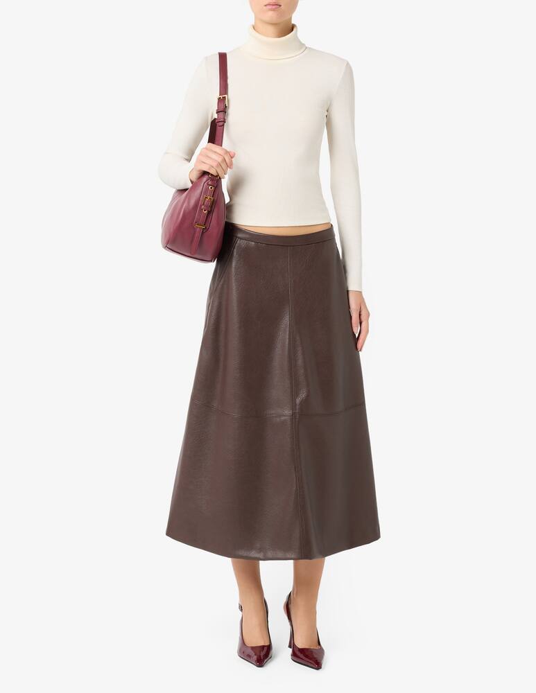 rinascente iBlues Piave ruota faux leather skirt