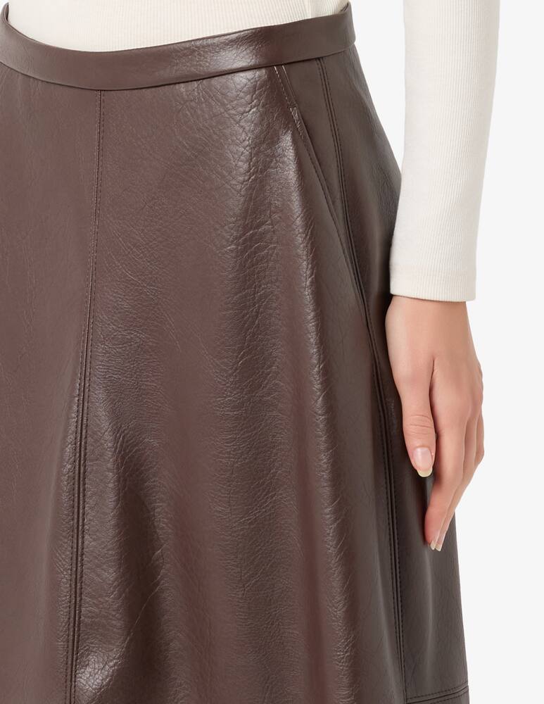 rinascente iBlues Piave ruota faux leather skirt