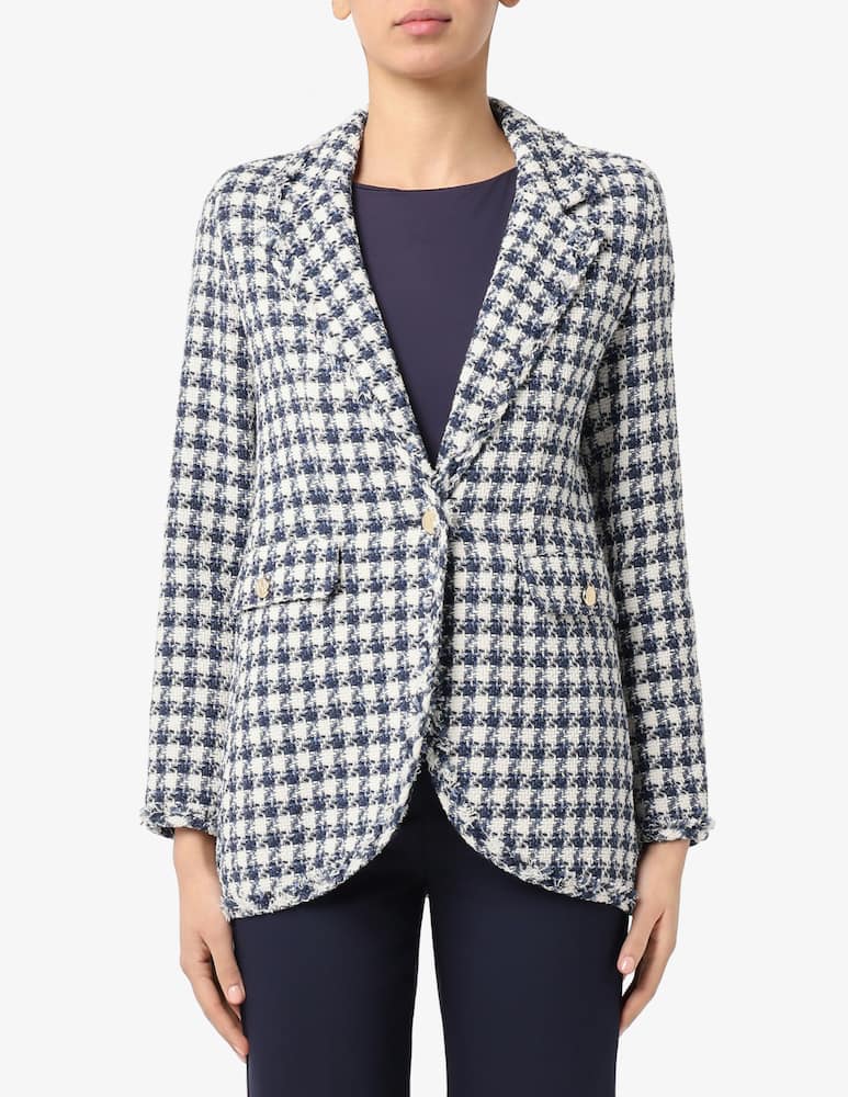 rinascente EMME Houndstooth tweed blazer