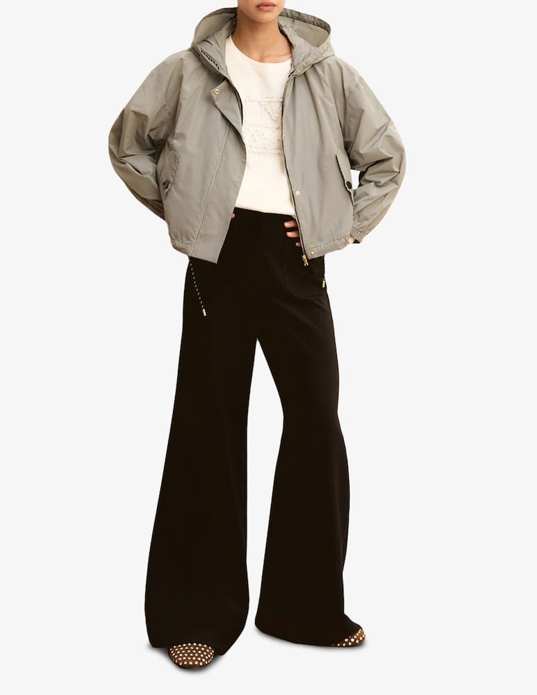 rinascente EMME Microcheck hooded jacket