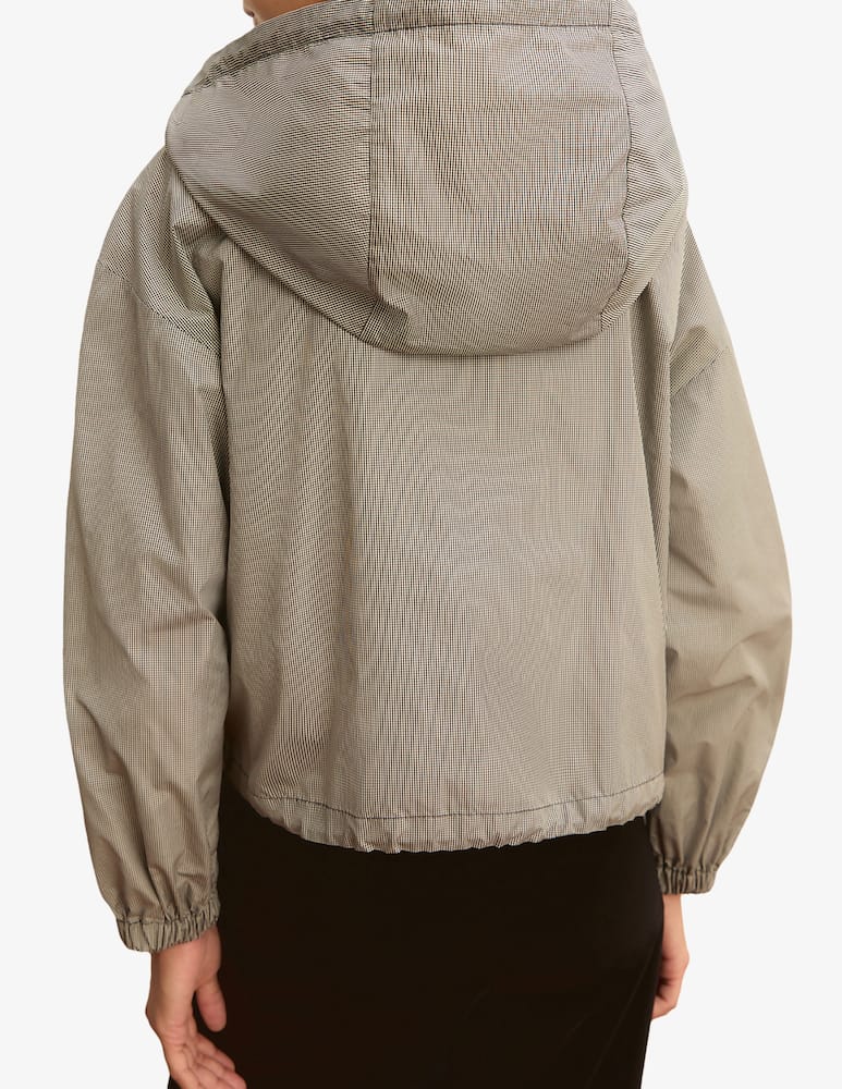 rinascente EMME Microcheck hooded jacket