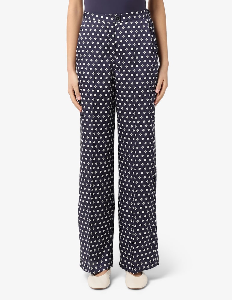 EMME Floral twill trousers EMMBAOBAB - picture 1 EMME Floral twill trousers EMMBAOBAB - picture 1