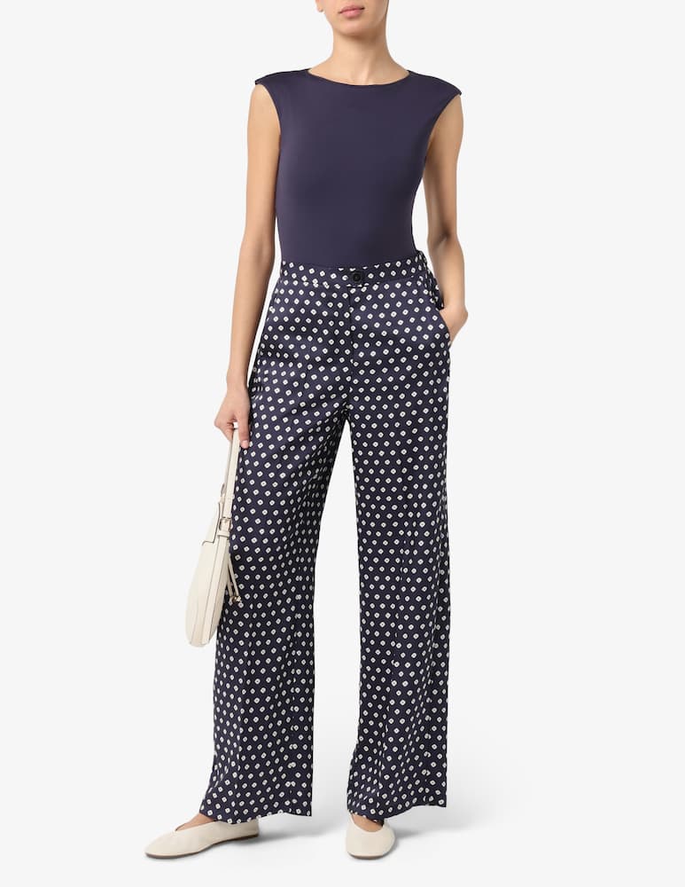 EMME Floral twill trousers EMMBAOBAB - picture 2 EMME Floral twill trousers EMMBAOBAB - picture 2
