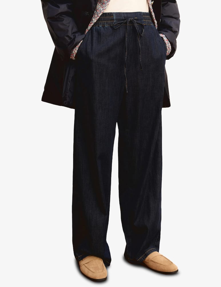 EMME Denim drawstring trousers EMMFINGERE - picture 1