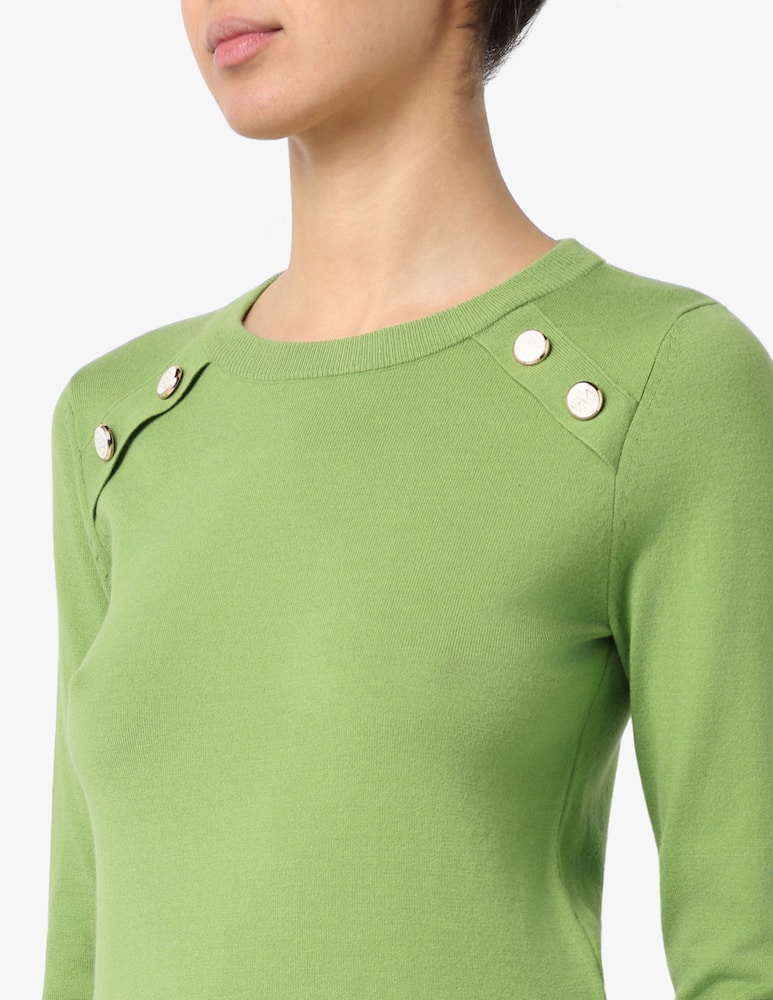 rinascente EMME Button detail crewneck jumper