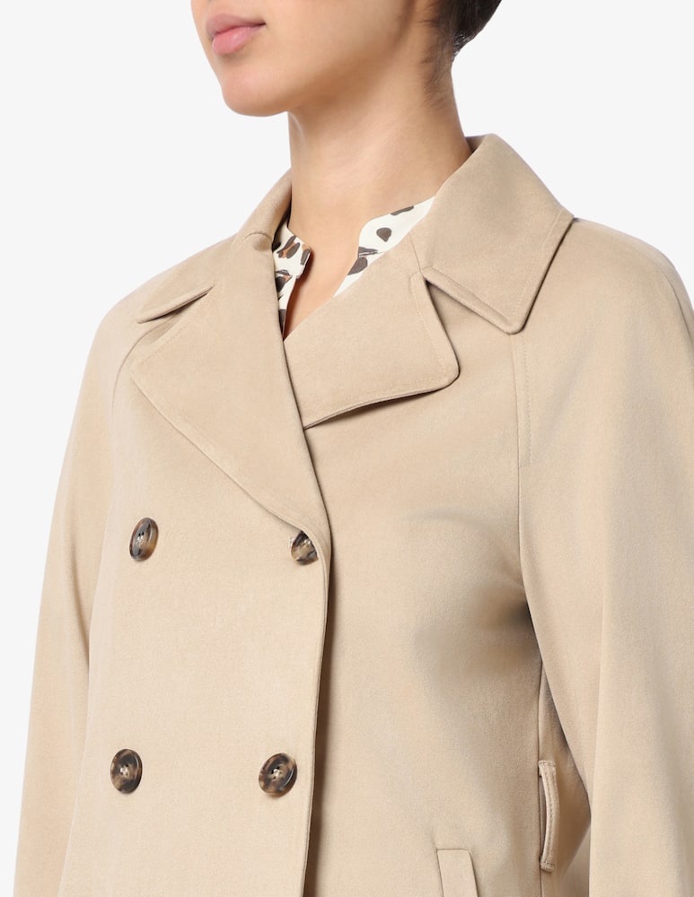rinascente EMME faux suede trench jacket