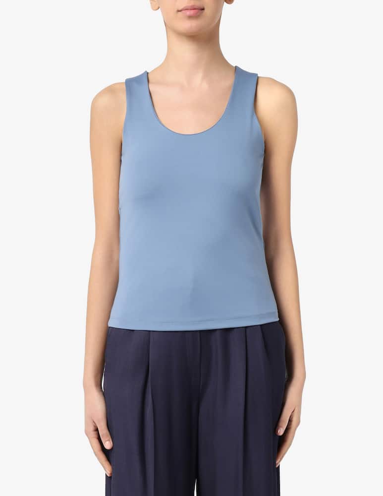 EMME Scoop neck jersey top EMMTIGLIO - picture 1