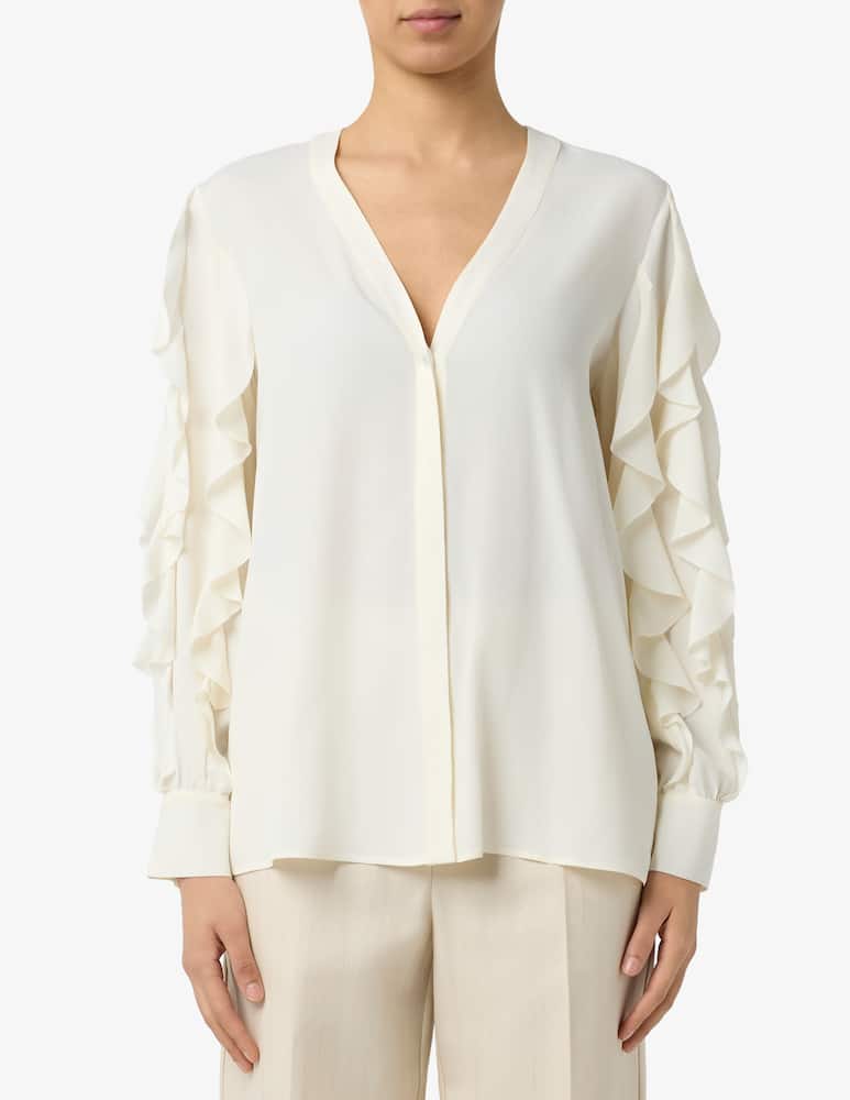 PENNYBLACK Blusa scollo a V con rouches - immagine 1 PENNYBLACK Blusa scollo a V con rouches - immagine 1