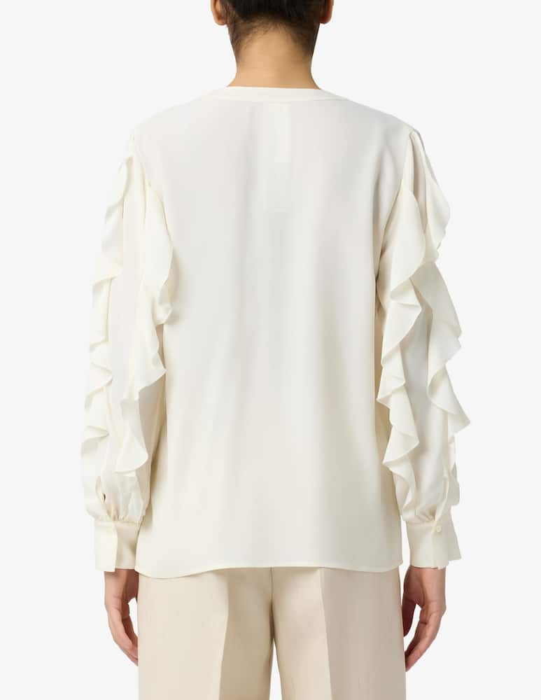 PENNYBLACK Blusa scollo a V con rouches - immagine 3 PENNYBLACK Blusa scollo a V con rouches - immagine 3