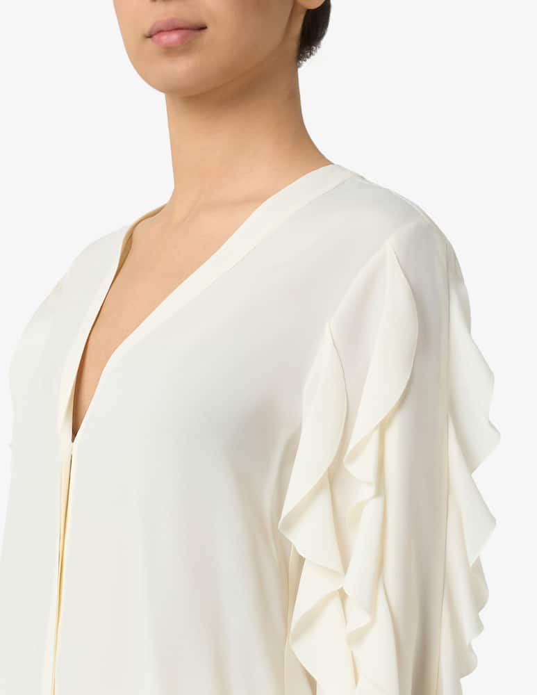 PENNYBLACK Blusa scollo a V con rouches - immagine 4 PENNYBLACK Blusa scollo a V con rouches - immagine 4