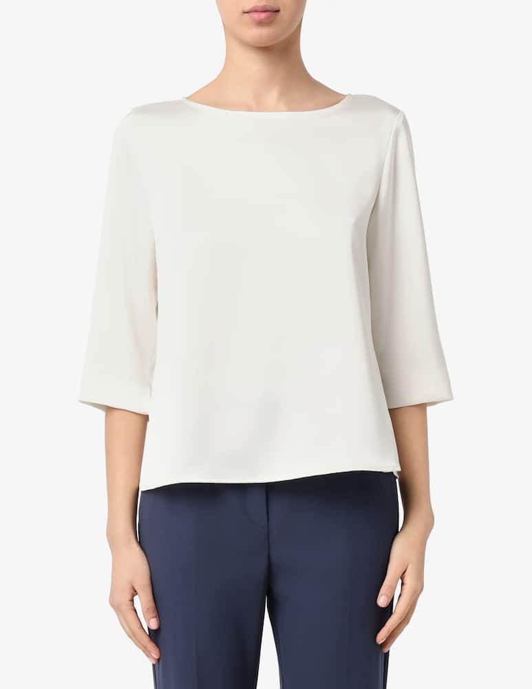 rinascente PENNYBLACK Satin boxy 3/4 sleeve blouse