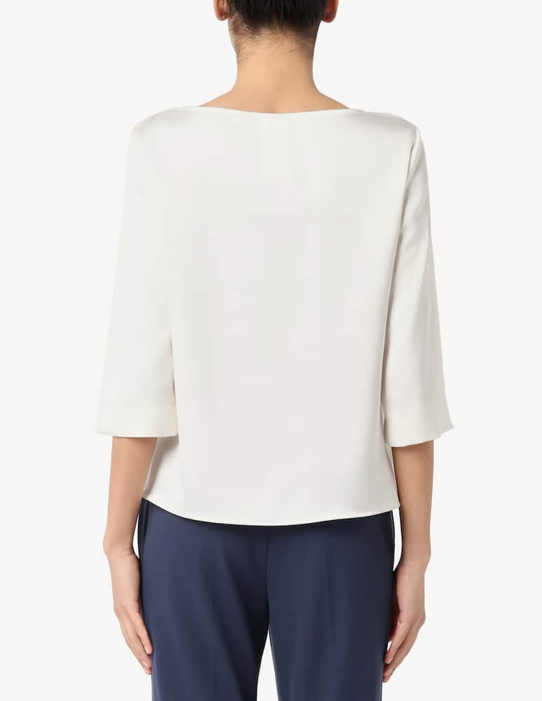 rinascente PENNYBLACK Satin boxy 3/4 sleeve blouse