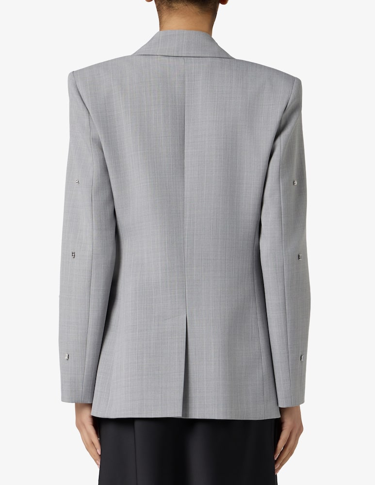 Marella Stretch canvas blazer with crystal detail MLLPASSO - picture 3 Marella Stretch canvas blazer with crystal detail MLLPASSO - picture 3