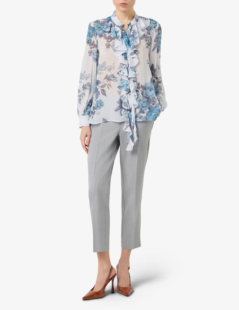 rinascente Marella Ruched georgette shirt