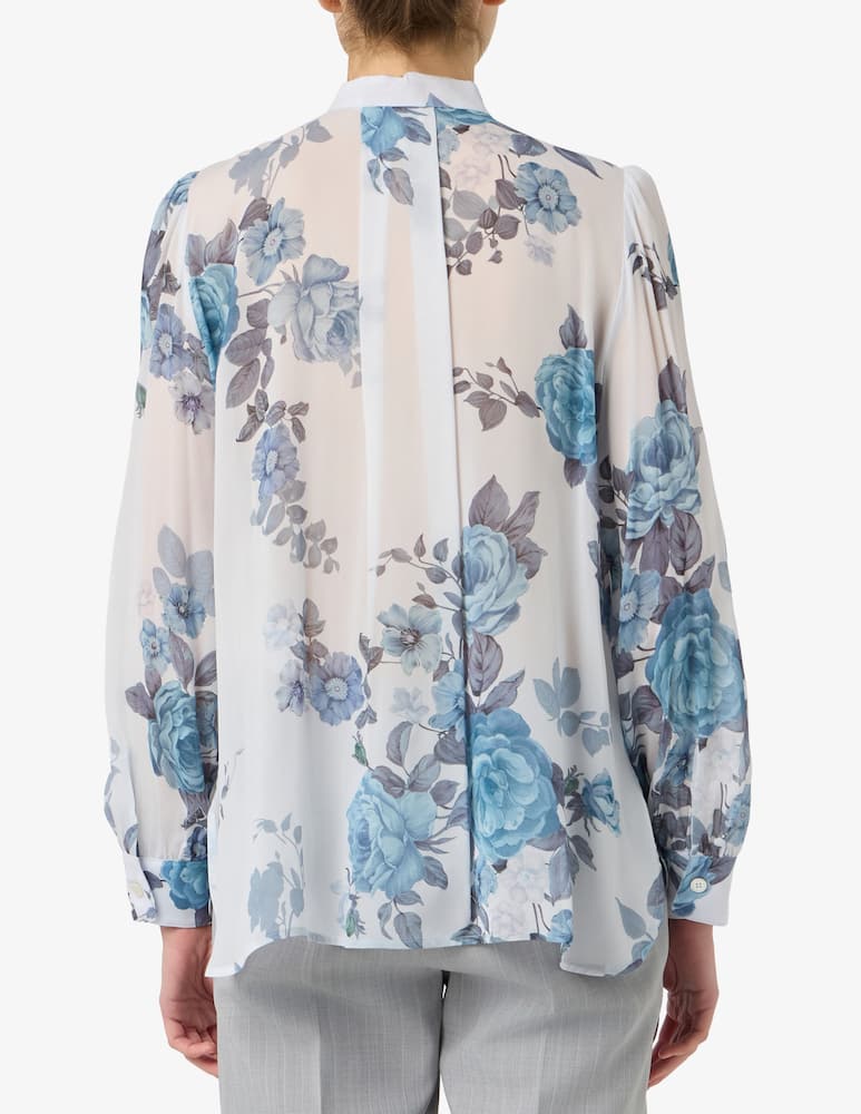 rinascente Marella Ruched georgette shirt