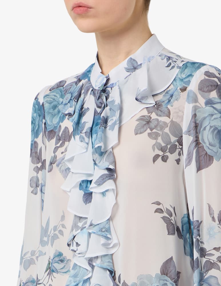 rinascente Marella Ruched georgette shirt