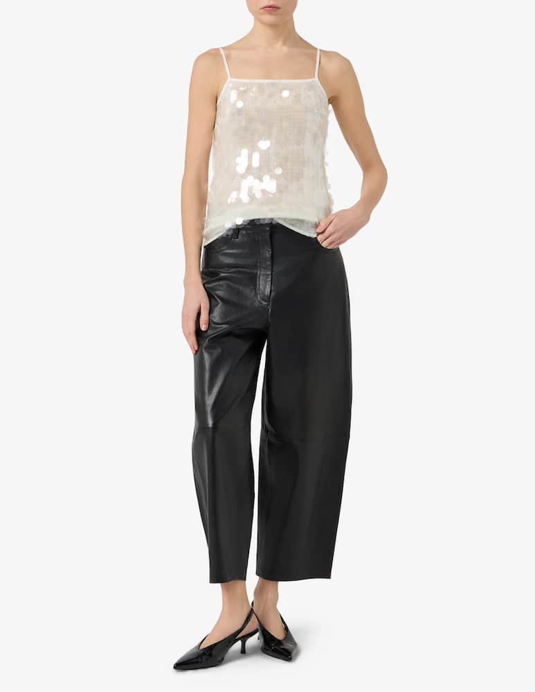 rinascente Marella Top spalline con paillettes