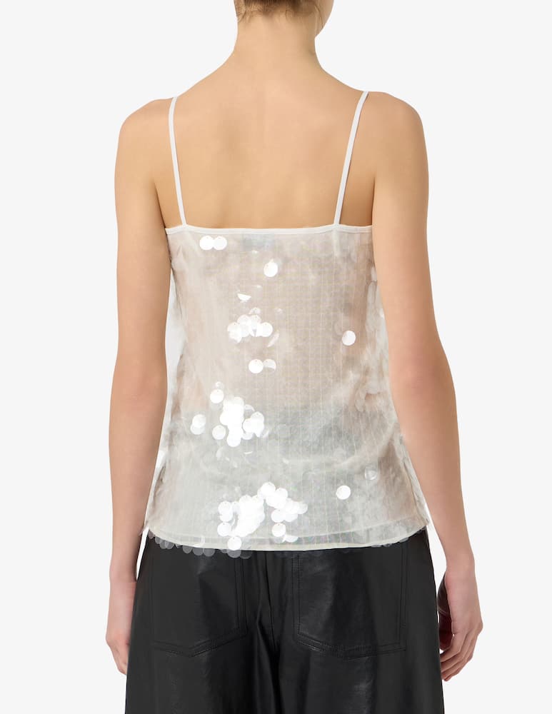 rinascente Marella Top spalline con paillettes