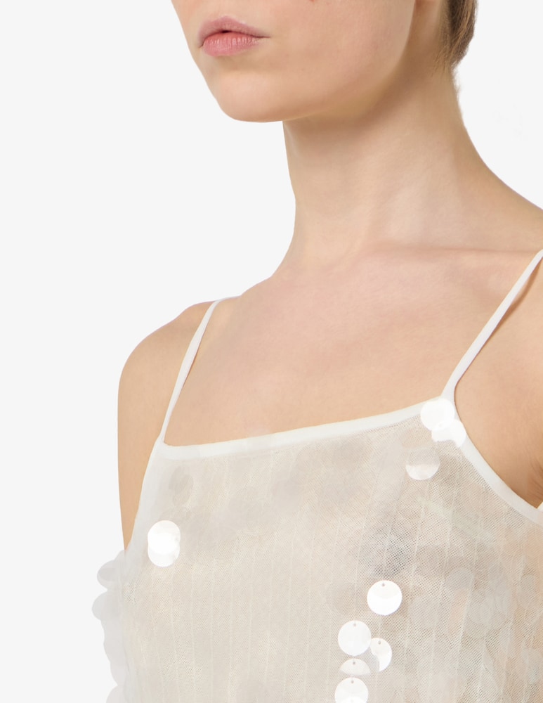 rinascente Marella Top spalline con paillettes