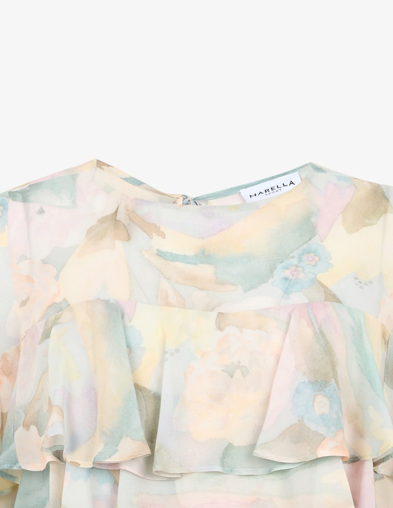 rinascente Marella Watercolour ruffle blouse